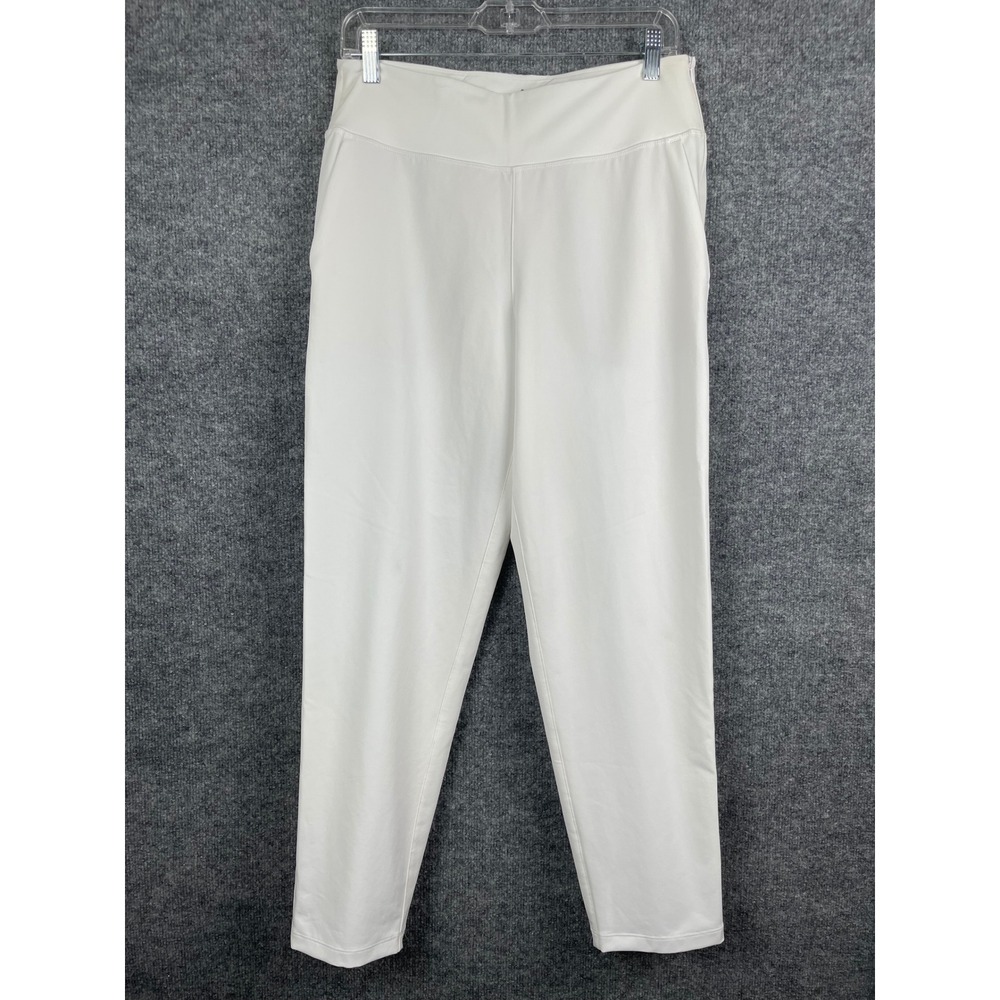 Puma Golf‎ Pants Women Size L White Excellent High Waist Side Zip Performance